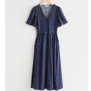 & other stories flutter sleeve dress
